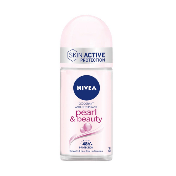 Nivea Pearl & Beauty Deodorante Roll on 50ml, donna antitraspirante per una pelle morbida 50 ml Roll-On