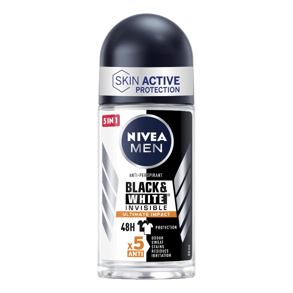 NIVEA - Men Black &amp; White Invisible Ultimate Impact deodorante roll on 50 ml