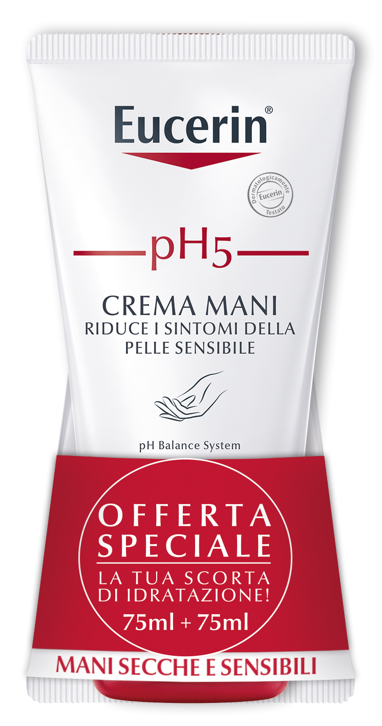 Eucerin crema mani bipacco ph5 (75ml+75ml)