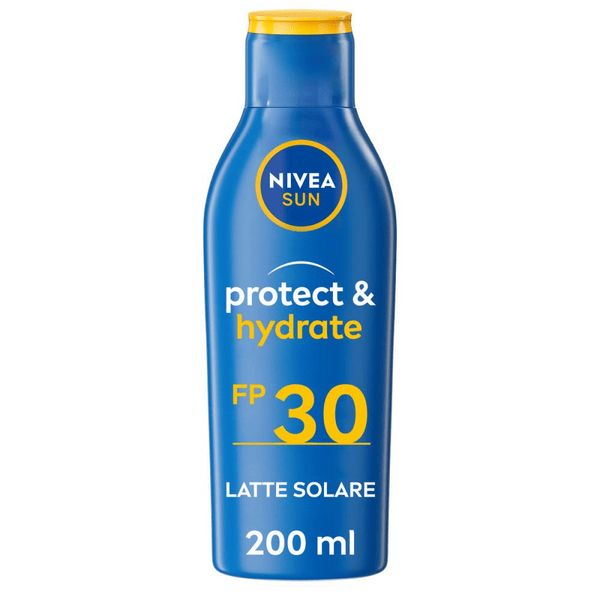 Nivea Sun Latte Solare Protect&amp;Hydrate SPF30 Crema Idratante Per 48h 200 ml