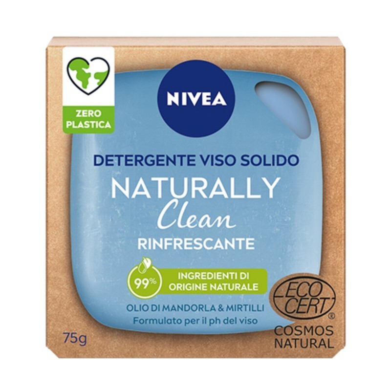 NIVEA (BEIERSDORF SpA) Nivea Naturally Clean Detergente Viso Solido Rinfrescante 75g