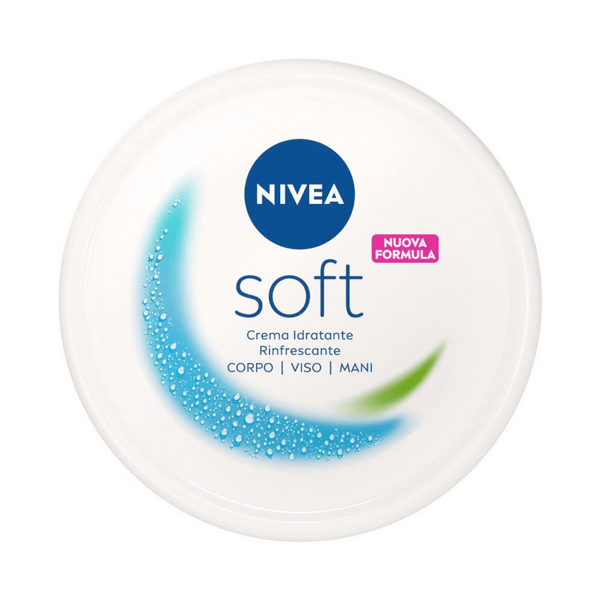 Nivea Soft Crema Idratante Corpo Viso Mani Multiuso Con Vitamina E e Olio Di Jojoba 300 ml