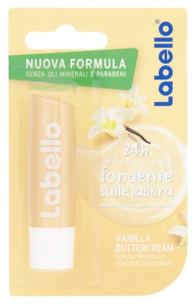 Labello Vanilla Buttercream 4.8 g, Burrocacao labbra idratante con profumazione alla Vaniglia 5,5 ml