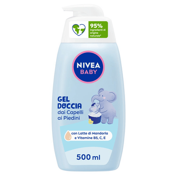 Nivea Baby Gel Doccia Dai Capelli Ai Piedini Detergente Neonato Per Pelle e Capelli 500 ml