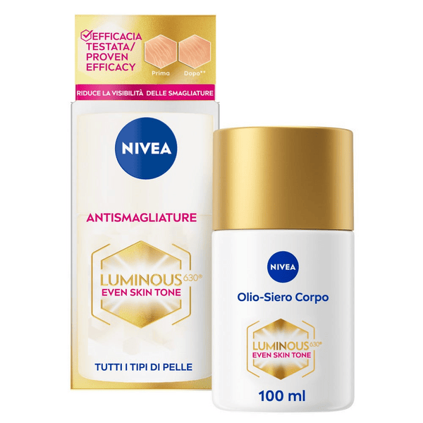 Nivea Luminous 630 Olio-Siero Corpo Anti-Smagliature Olio Per La Cura Del Corpo 100 ml