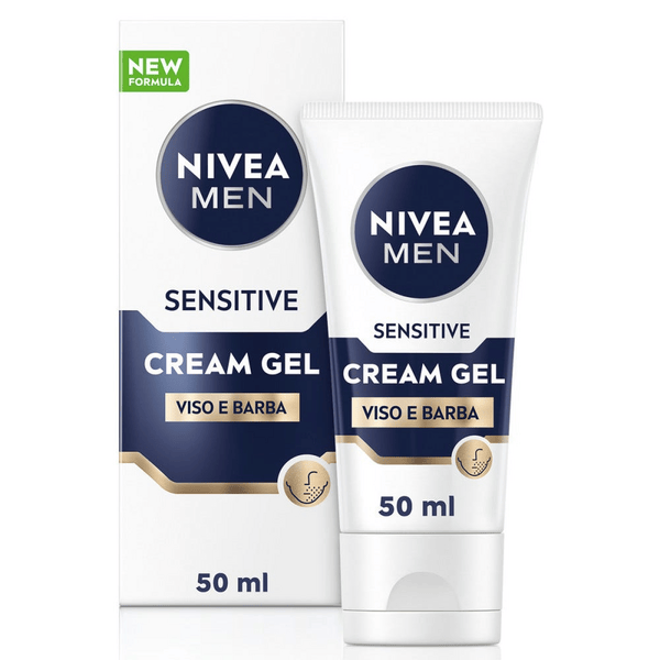 Nivea Men Sensitive Viso e Barba Cream Gel Crema Viso Uomo Per Un Sollievo Dalle Irritazioni 50 ml