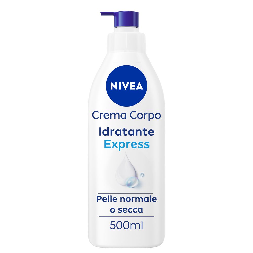 Nivea Crema Corpo Idratante Express 500 ml, corpo idratante 72 ore per pelle secca o normale ml