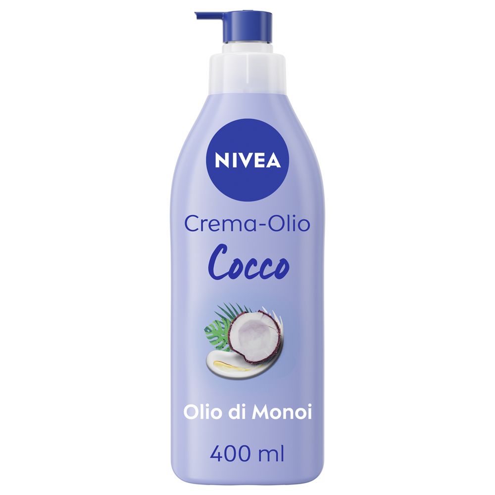 Nivea Crema-Olio Cocco & Olio di Monoi 400 ml, Crema corpo idratante 48h e profumata ml