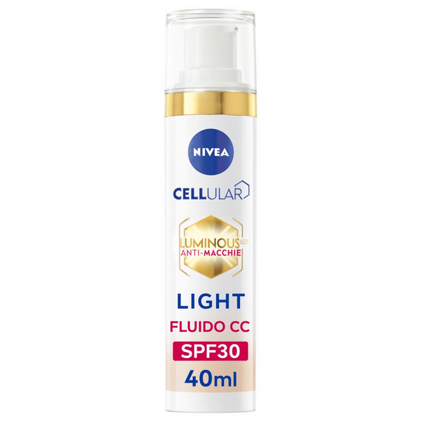 Nivea Cellular Luminous 630 Fluido CC Cream SPF30 Light Crema Viso Colorata Anti Macchie 40 ml