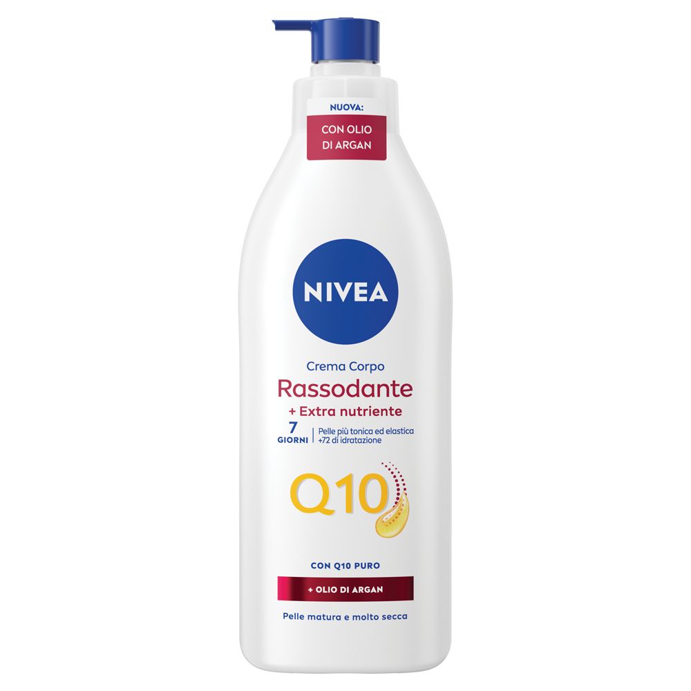 Nivea Q10 Crema Corpo Rassodante + Extra Nutriente 400 ml, corpo idratante con Olio di Argan ml