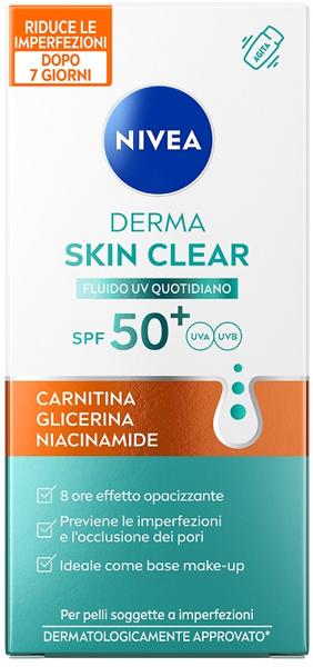 Nivea Derma Skin Clear Fluido UV Quotidiano SPF 50+ Anti-Imperfezioni 40 ml