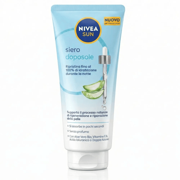 Nivea Sun Siero Doposole 100 ml per Viso e Décolleté per Rossori e Disidratazione Post Sole