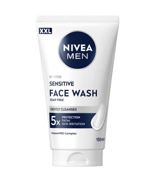 Nivea Men Sensitive Gel Detergente Viso Uomo XXL 150 ml Con Complesso VitaminPRO Idratante