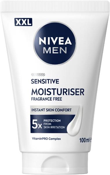 Nivea Men Sensitive Crema Idratante Viso Uomo XXL 100 ml Formula Idratante 24h Senza profumo