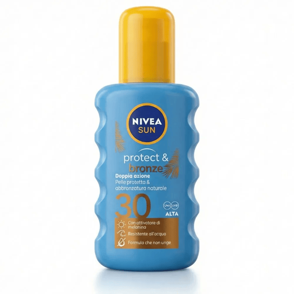 Nivea Sun Protect & Bronze SPF30 200 ml Latte Solare per Abbronzatura Uniforme con Protezione Media