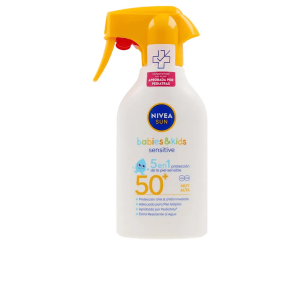 Nivea Sun Babies & Kids Sensitive Protect 250 ml SPF50+ Latte Solare per Bambini per Pelle Sensibile Alta Protezione