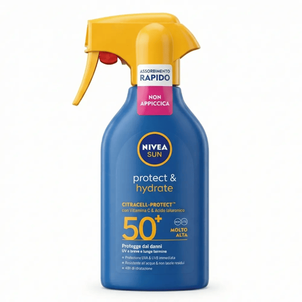 Nivea Sun Protect & Hydrate SPF50+ 250ml Latte Solare Idratante Alta Protezione per Pelle Sensibile