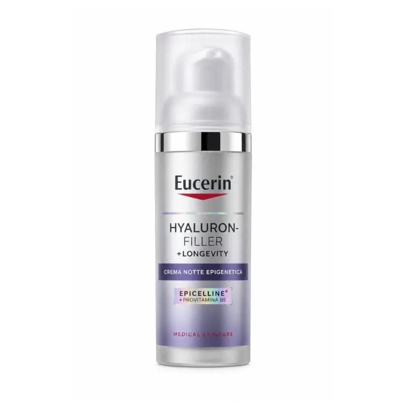 Eucerin Hyaluron-filler + Longevity Crema Notte Epigenetica Azione Anti-età 50ml