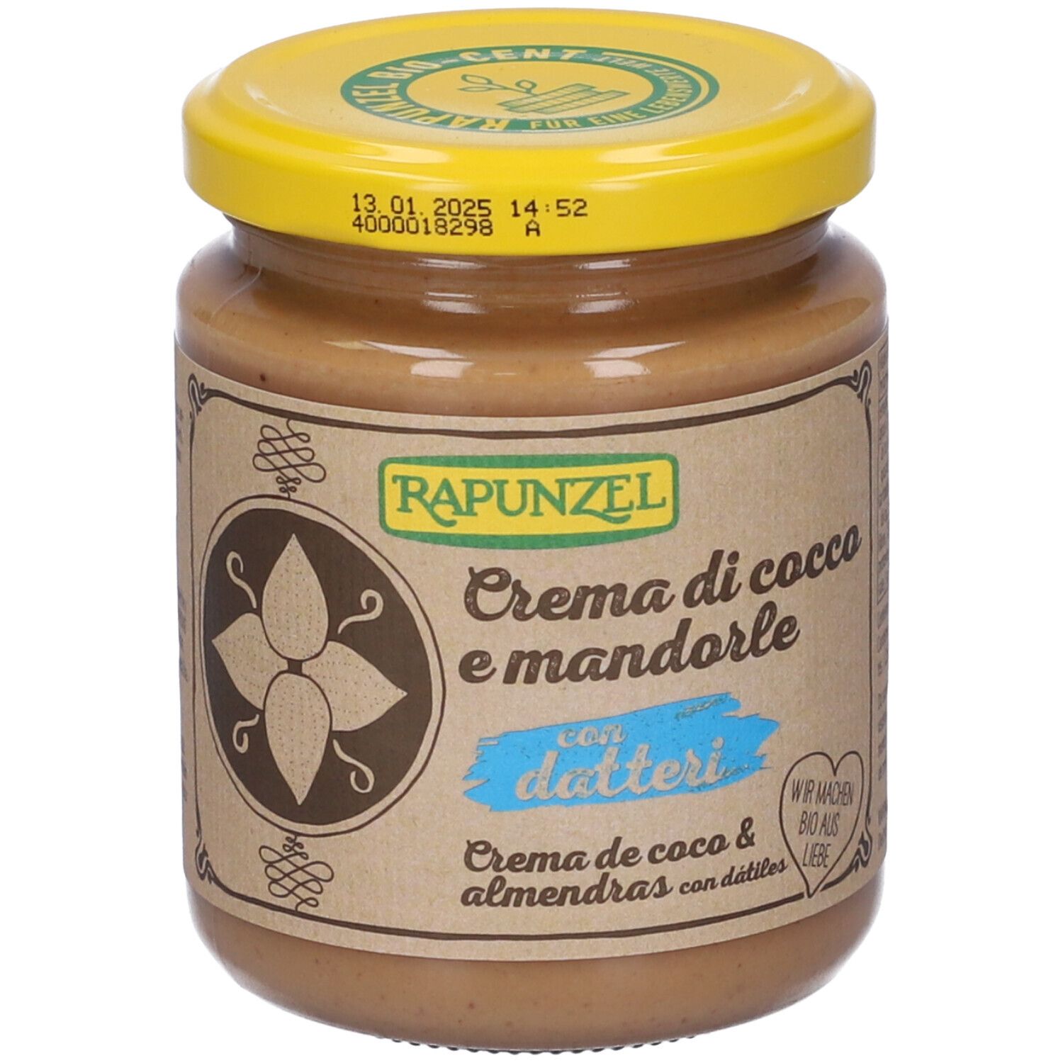 Rapunzel Crema Cocco Mandorle Datteri 250 g — confronto prezzi