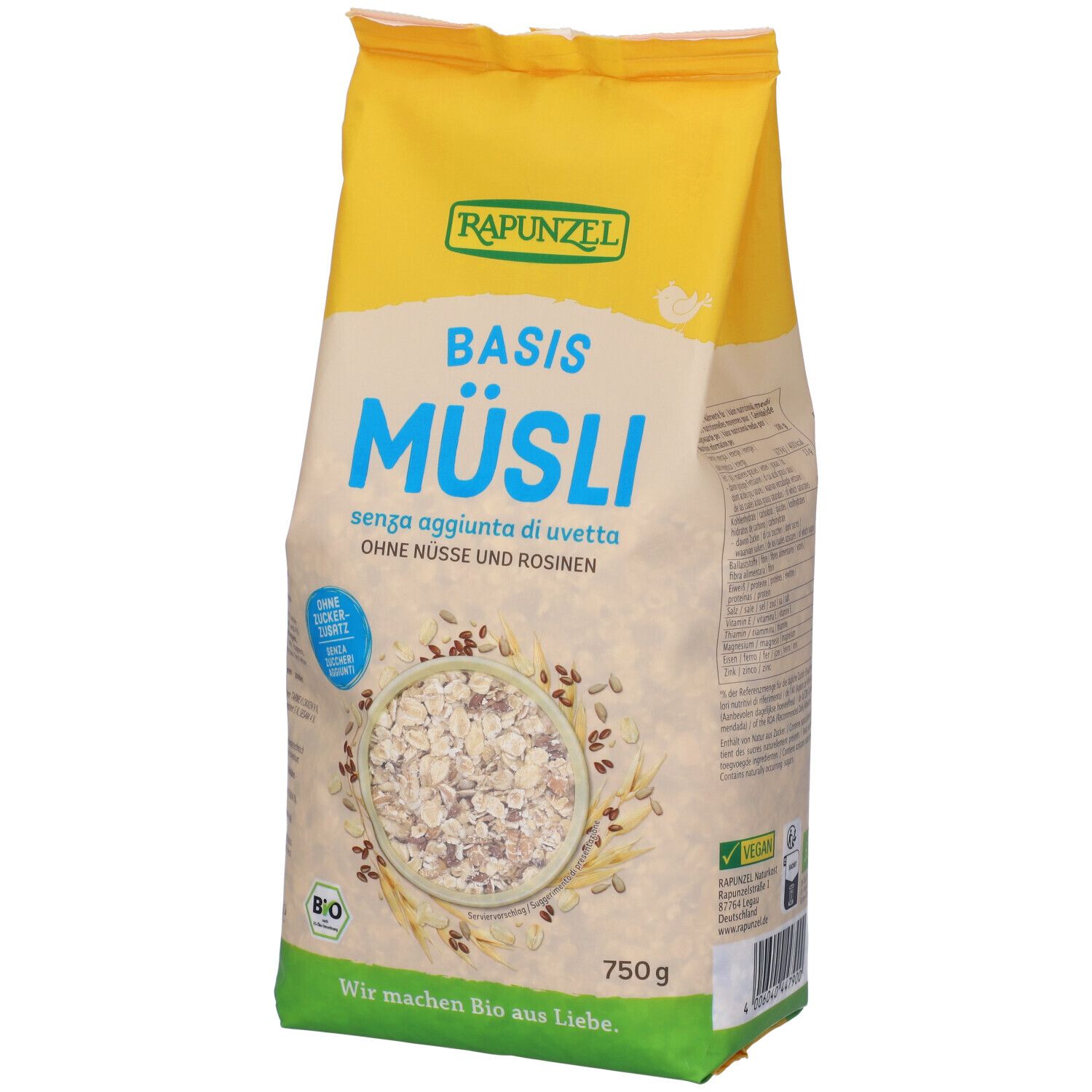 Rapunzel Basis Muesli 750G 750 g — confronto prezzi