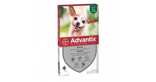 Advantix Spot-On Cani Fino a 4 Kg 1 Pipetta Monodose