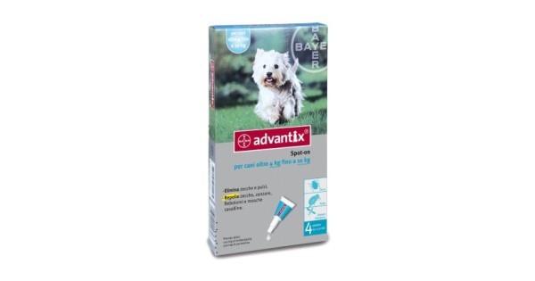 Advantix Spot-On Cani da 4 a 10 Kg 4 Pipette Monodose