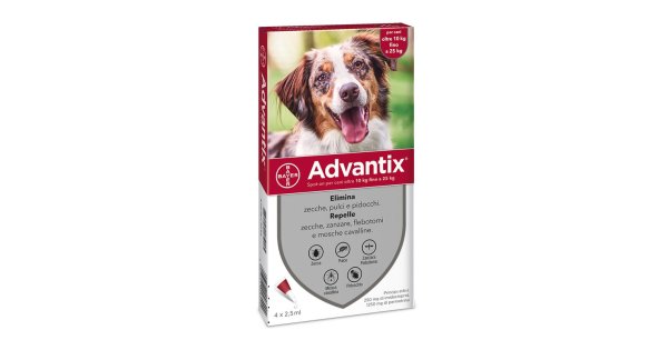 Advantix Spot-On Cani da 10 a 25 kg 4 Pipette Monodose