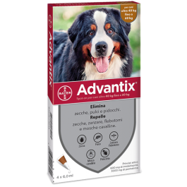 Advantix Spot-on per Cani Oltre i 40 Kg fino a 60 Kg 4 Pipette Monodose