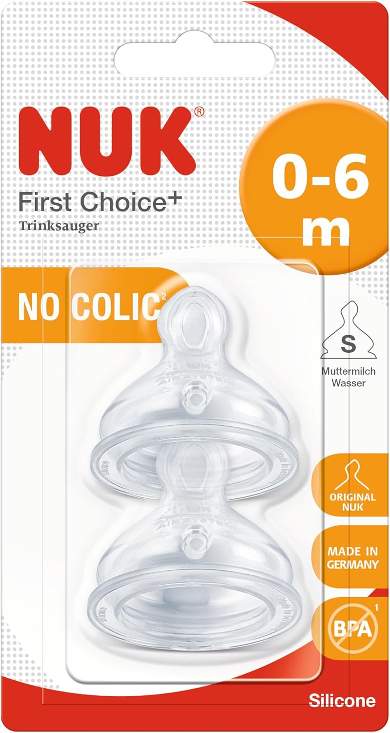 NUK First Choice Tettarella Anti-Coliche Silicone, 2 pezzi