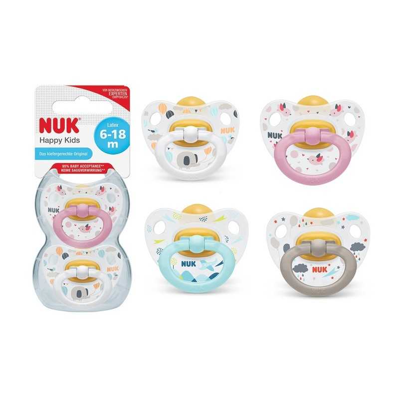 Nuk succhietto happy kids lattice 6-18 mesi 2 pezzi — confronto prezzi