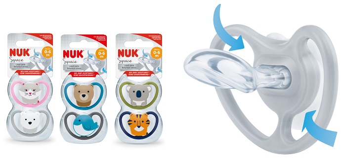 NUK SUCC SPACE SIL 0-6M 2PZ
