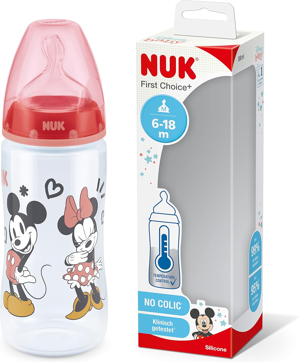 NUK, First Choice Biberon 6-18 Mesi, 300 ml