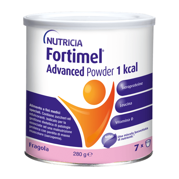 Fortimel Advanced Powder, Fragola, Iperproteico, 280 g