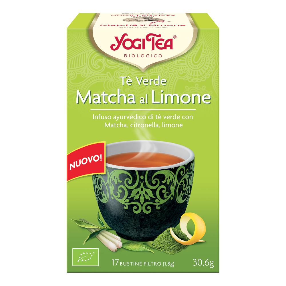 Yogi Tea Tè Verde Macha Limone Infuso Ayurvedico, 17 Bustine