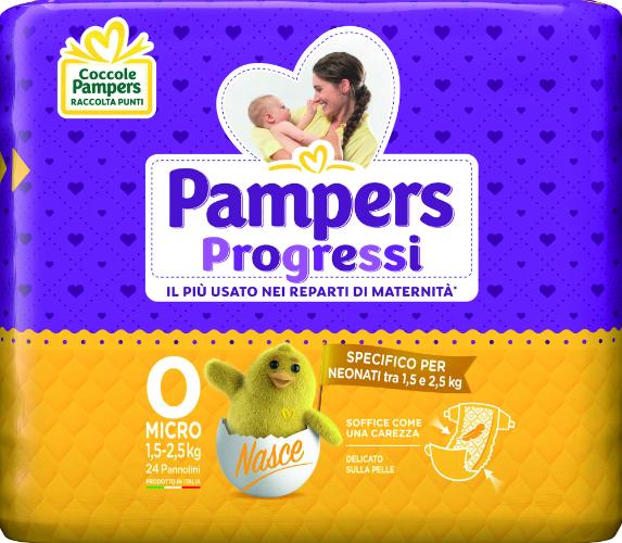 Pampers Progressi Pannolini Per Neonati Taglia 0 Micro 24 pezzi 1-2,5 Kg