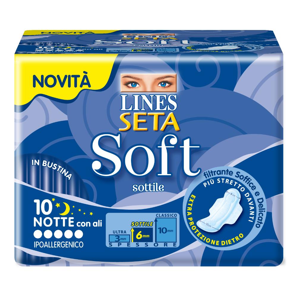 LINES SETA SOFT NOTTE 10PZ — confronto prezzi