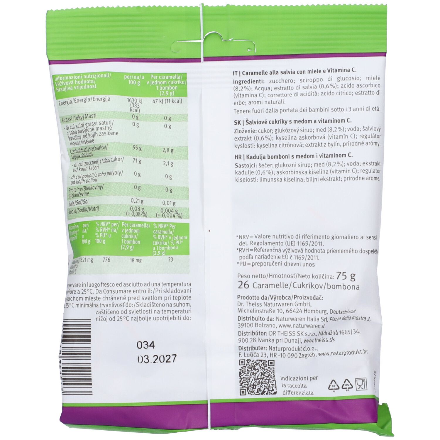 Dr. Theiss Caramelle alla Salvia 75 g