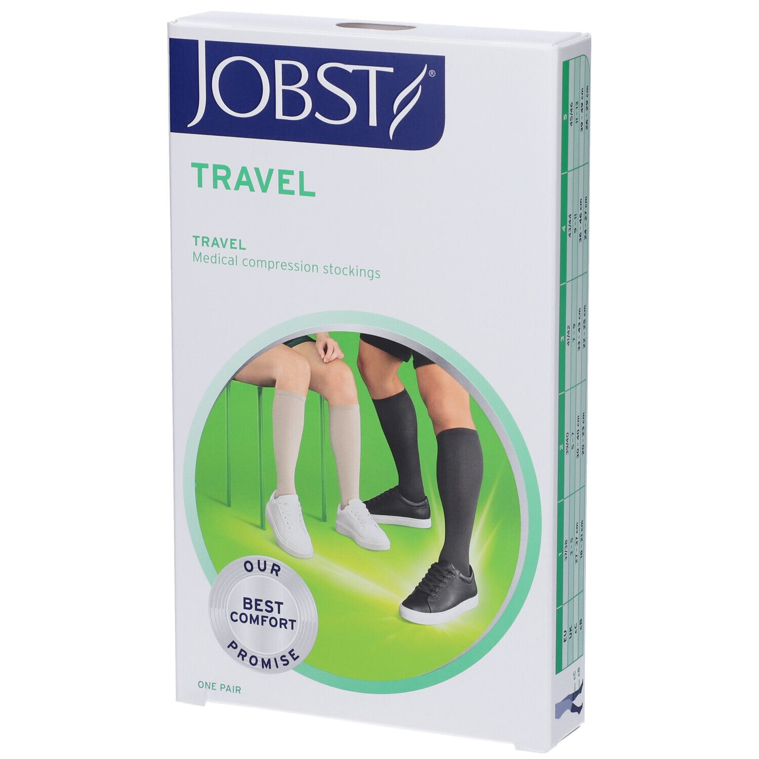 Jobst Travel Calza Compressiva Taglia XL Colore Nero Calzini