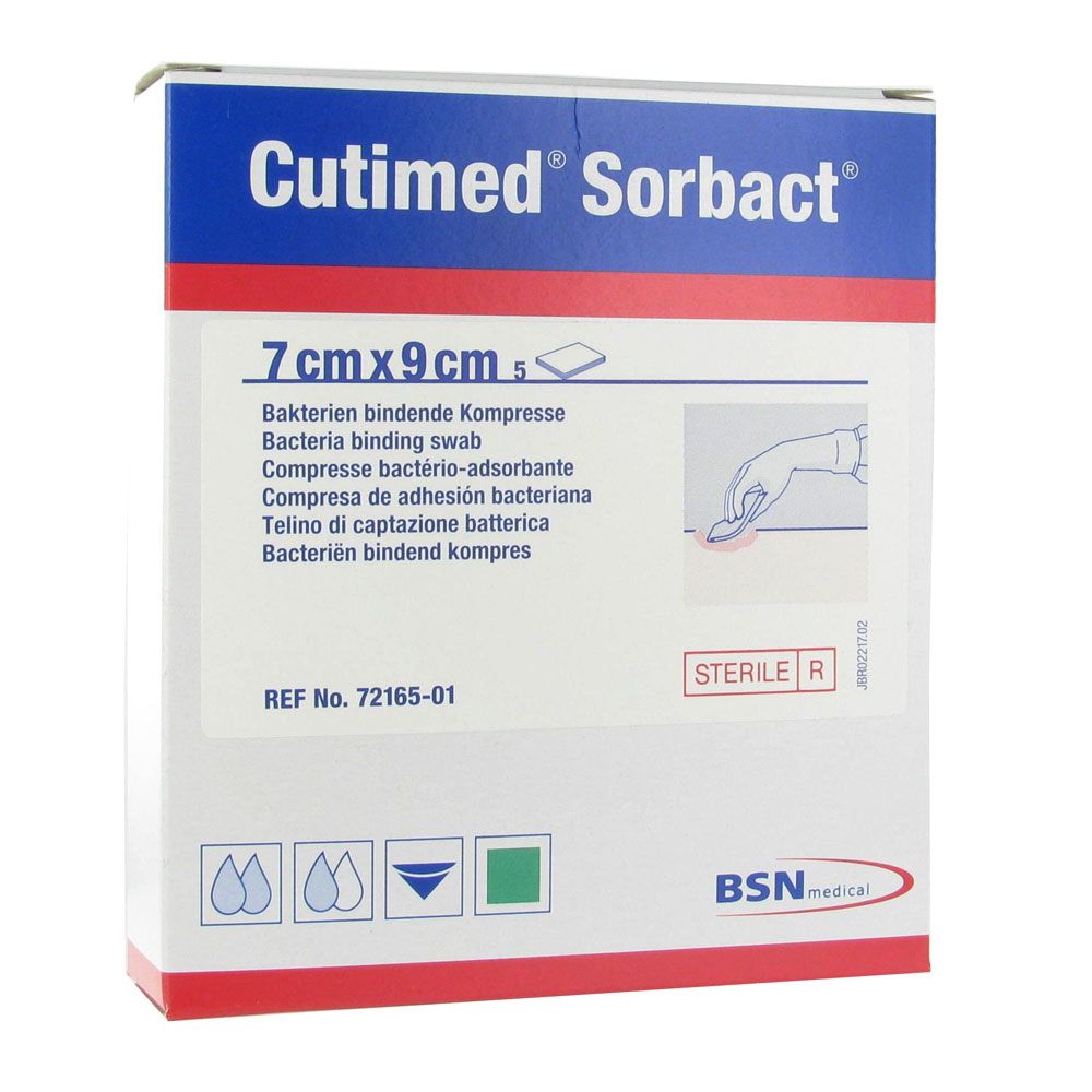 Cutimed® Sorbact® 7 cm x 9 5 pz Compresse