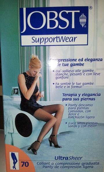Jobst Ultrasheer - Calza Compressiva 10-15mmHg Collant Nero Taglia 2 - Supporto Leggero per Gambe Vitali