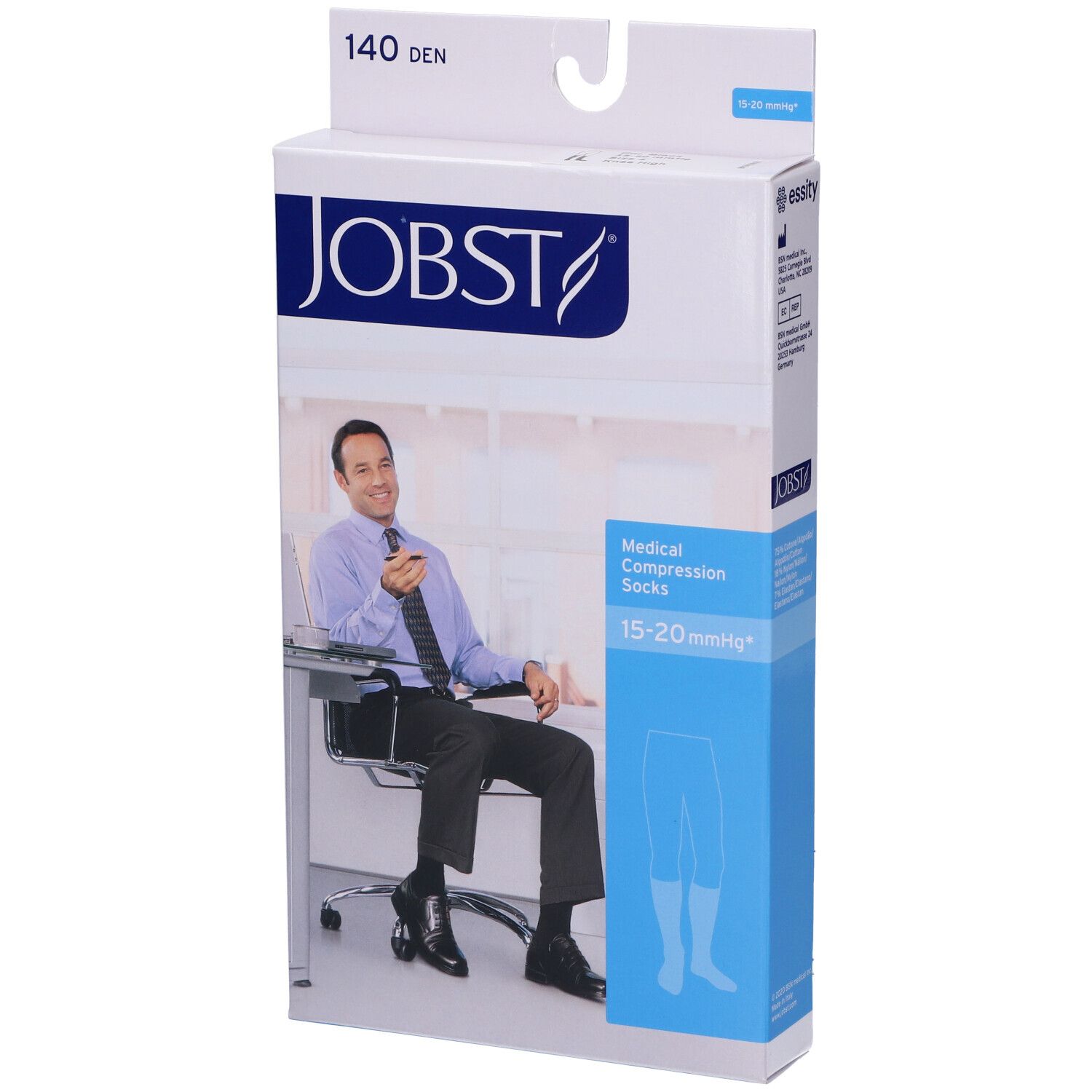 Jobst Gambaletto Uomo 15-20mmHg Nero Misura 4 1 pz Calzini