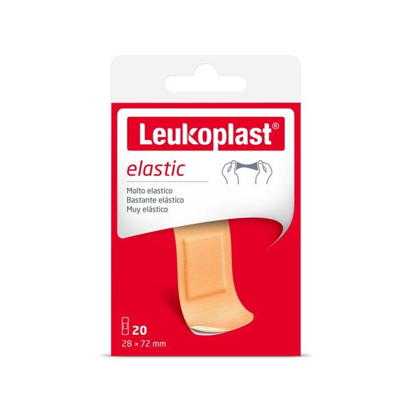 Leukoplast Elastic 20 Cerotti Elastici 28x72 mm Traspiranti con Tampone Assorbente a Bassa Aderenza per Articolazioni