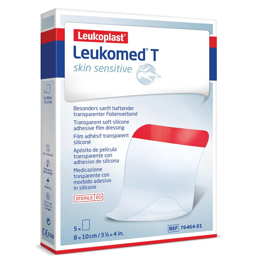 Leukoplast Leukomed T Skin Sensitive 8x10 cm Cerotto Medicale per Pelli Sensibili con Supporto Traspirante
