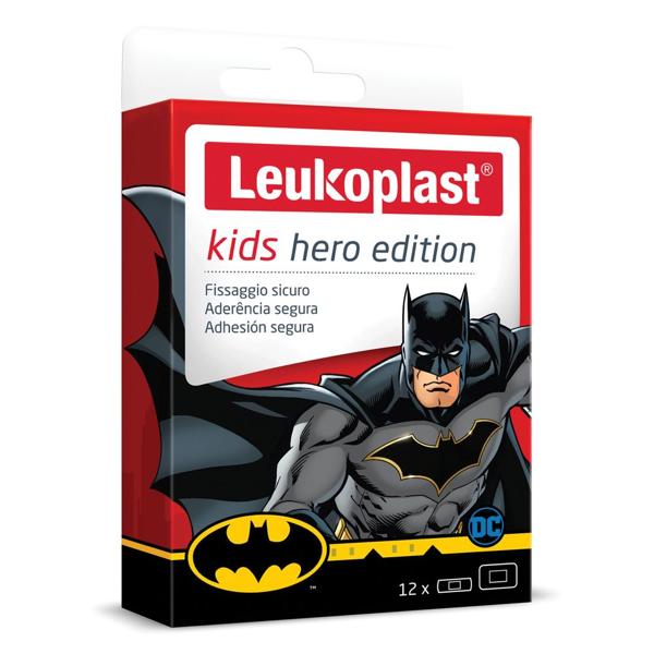 Leukoplast Kids Hero Edition 12 Cerotti per Bambini con Stampe Colorate Resistenti e Delicati sulla Pelle