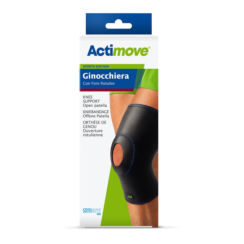 Actimove Sports Edition, Ginocchiera con Foro Rotuleo XS 1 pz Altro
