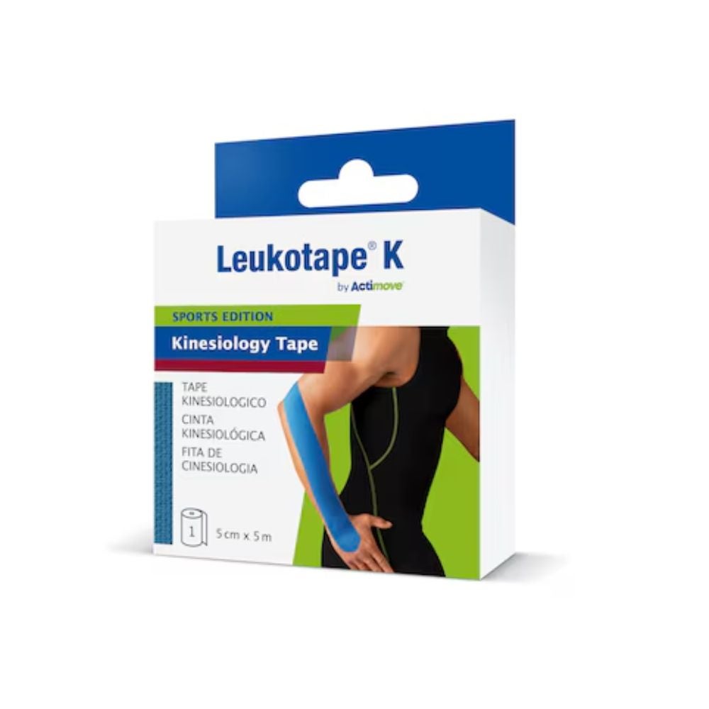 Actimove Leukotape K Tape Kinesiologico 5cm x 5 m colore Blu, 1 pezzo