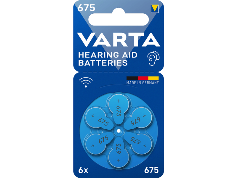Varta Batterie per Apparecchi Acustici Tipo 675 (blister 6 pz.)