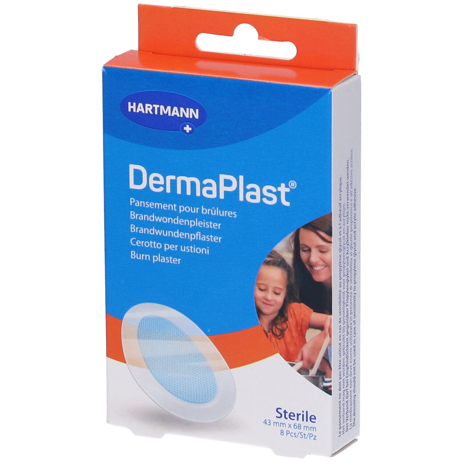 Hartmann DermaPlast® Cerotto per Ustioni 68 mm x 43 8 pz