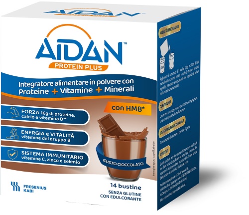 Aidan Protein Plus Integratore In Polvere Di Proteine Vitamine E Minerali Gusto Cioccolato 14 Bustine