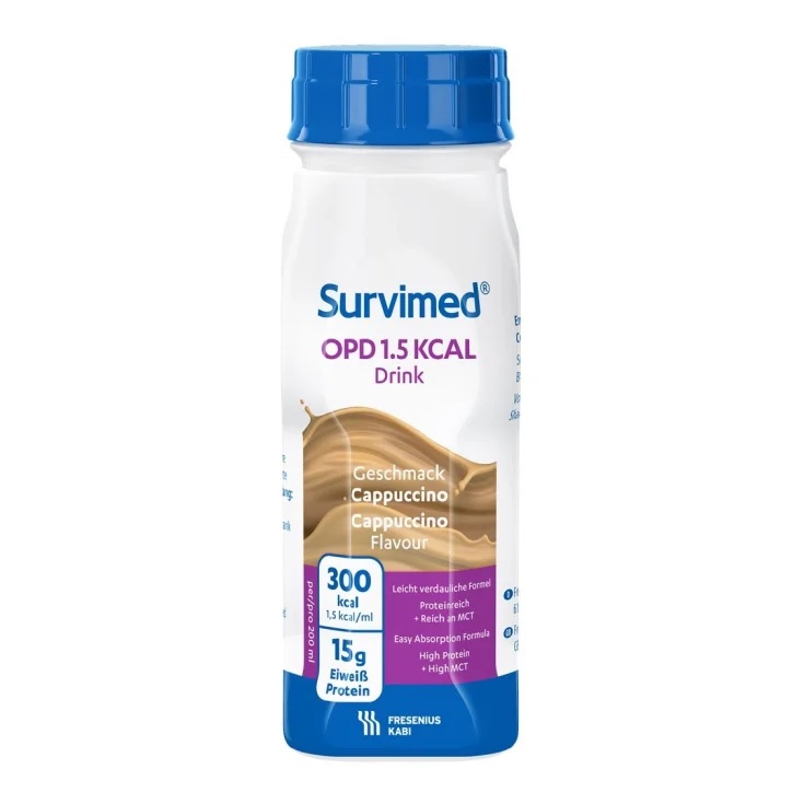 Survimed Opd 1.5 Kcal Drink Alimento A Fini Medici Speciali Per Malassorbimento E Malnutrizione Gusto Cappuccino 4 X 200ml